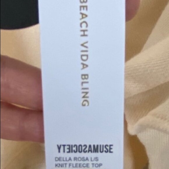 NWT Revolve Amuse Society Rose Fleece Pullover Size XS Ruffle Sweatshirt Top - Picture 5 of 14